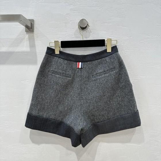 Thom Browne Casual Set Grey Mixed Wool Shorts